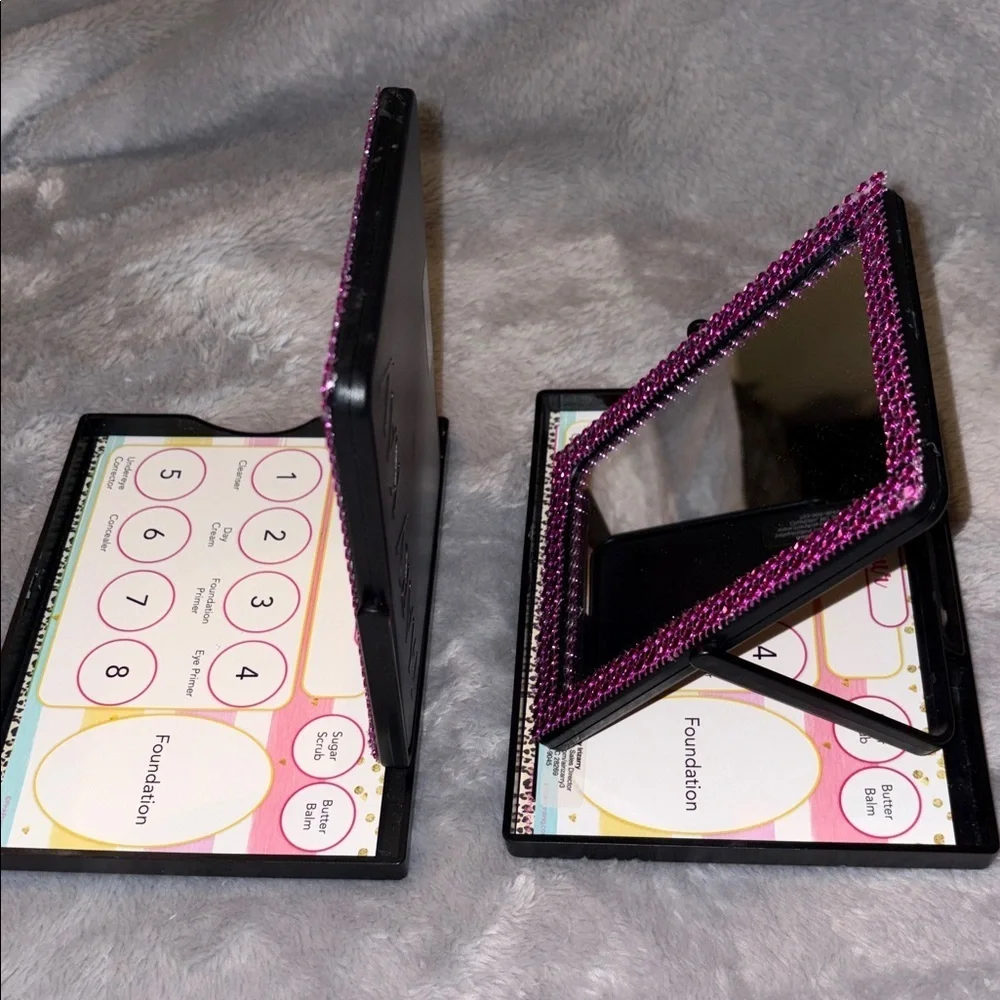 Mary Kay makeup 2 mirrors, 4 cards, 2 trays, 2 mesh pouches